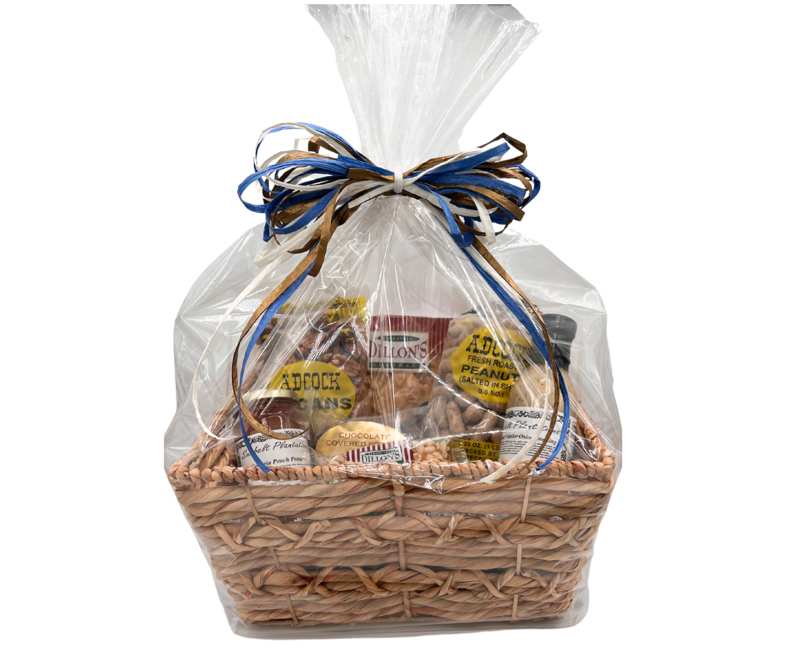 Appetizing gift basket adcock pecans
